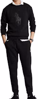 Lookbook Polo Ralph Lauren FW23 Logo Crewneck Long Sleeve Sweatshirt Black Mens. MNPOKNI16823190-001