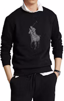 Shop Polo Ralph Lauren FW23 Logo Crewneck Long Sleeve Sweatshirt Black Mens. MNPOKNI16823190-001