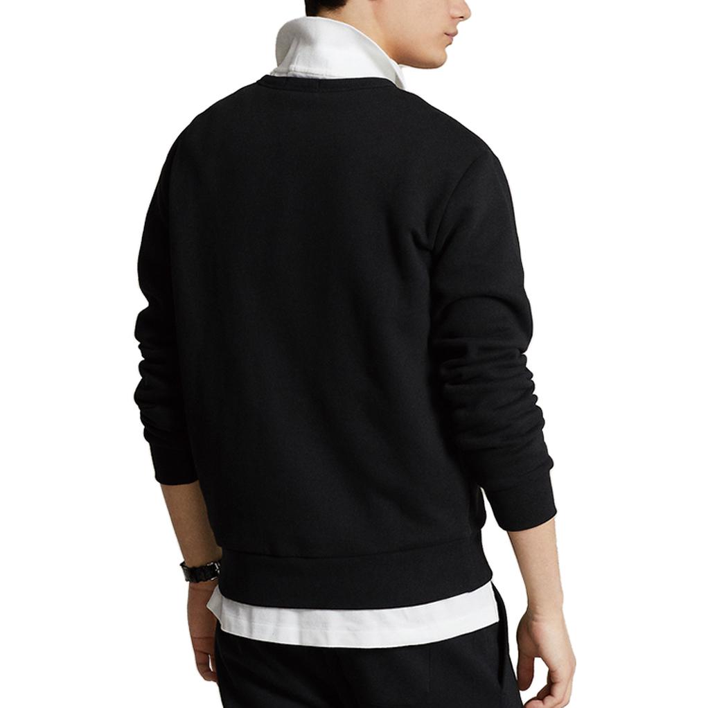 Purchase Polo Ralph Lauren FW23 男款黑色長袖圓領標誌衛衣 MNPOKNI16823190-001