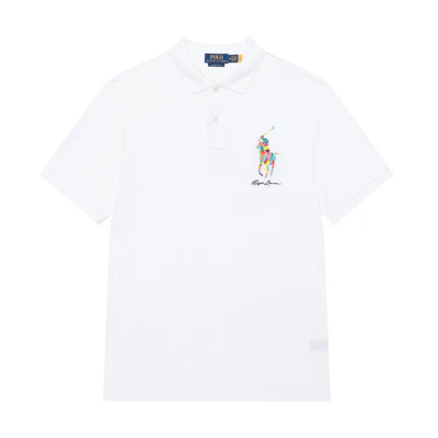 Polo Ralph Lauren FW23 Logo Embroidered Short Sleeve Polo Shirt White Men’s 710926413-002