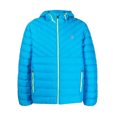Polo Ralph Lauren FW23 Logo Embroidered Zip Hoodie Jacket Sky Blue. 710914231-003