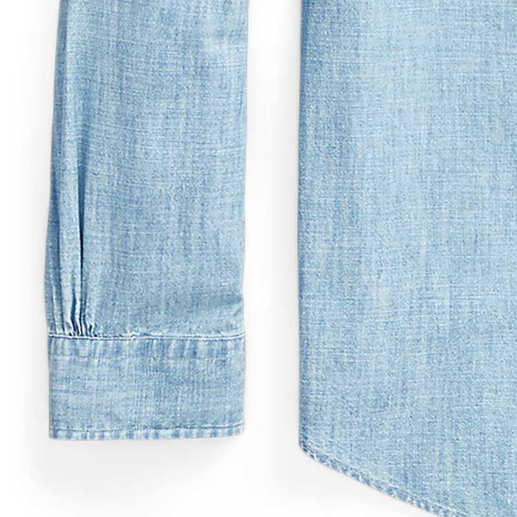 Purchase Polo Ralph Lauren FW23 男款藍色長袖襯衫帶品牌印花和按鈕設計。 MNPOWOV16823095-999