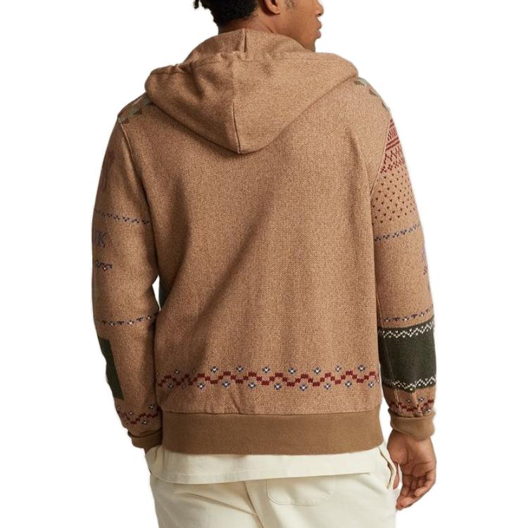 Polo Ralph Lauren FW23 Men’s Colorblock Hoodie Brown Multicolor Print Full Zip. MNPOKNI16823185-200 圖 4