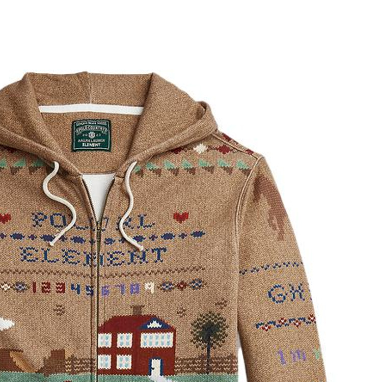 Polo Ralph Lauren FW23 Men’s Colorblock Hoodie Brown Multicolor Print Full Zip. MNPOKNI16823185-200 圖 7