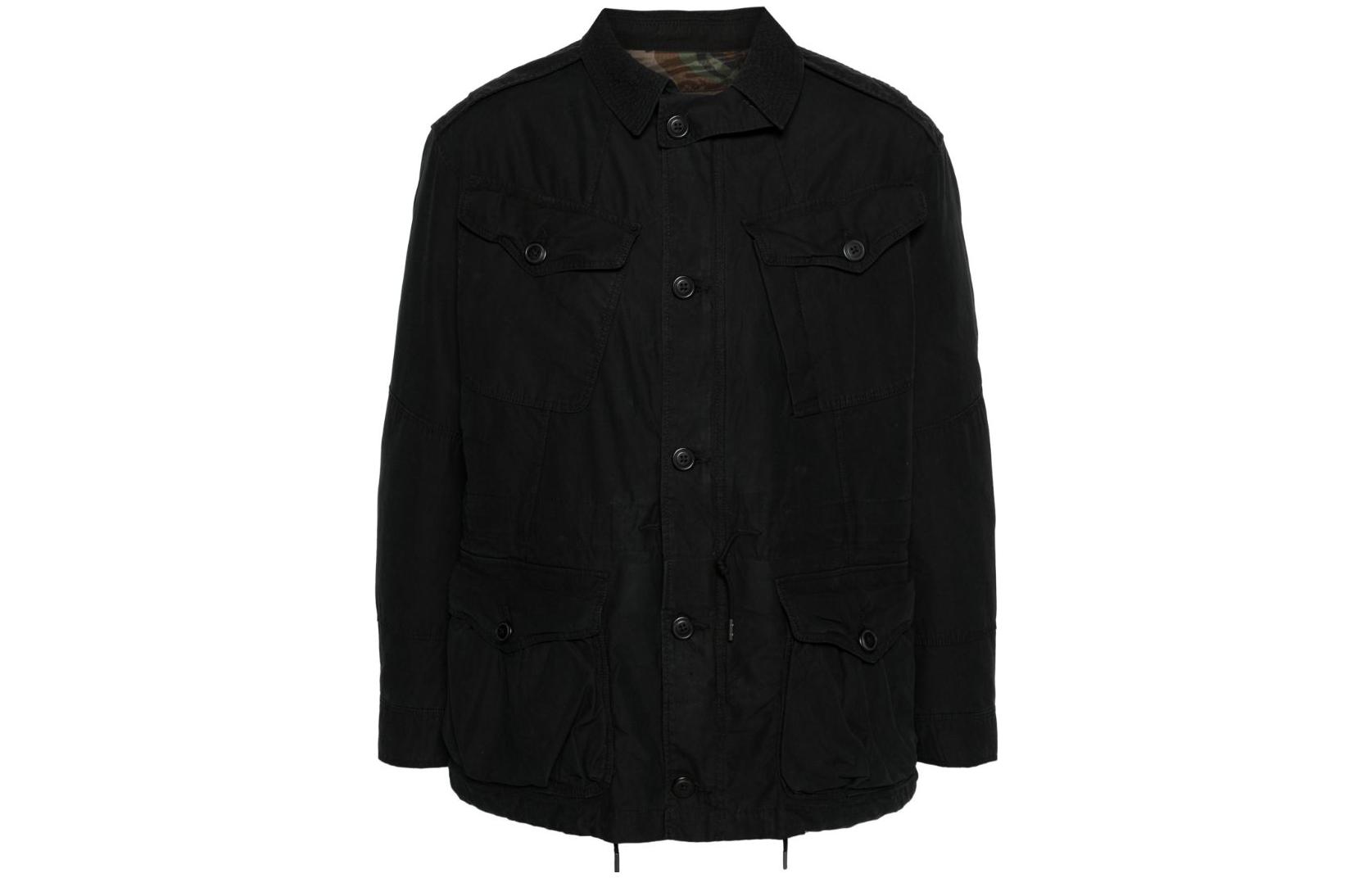 Polo Ralph Lauren FW23 Midnight Blue Solid Button-Up Jacket for Men. 710923290-001