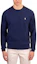 Shop Polo Ralph Lauren FW23 Navy Blue Sweatshirt Logo Kuda Bordir Fleece Crewneck MNPOKNI16821901-410