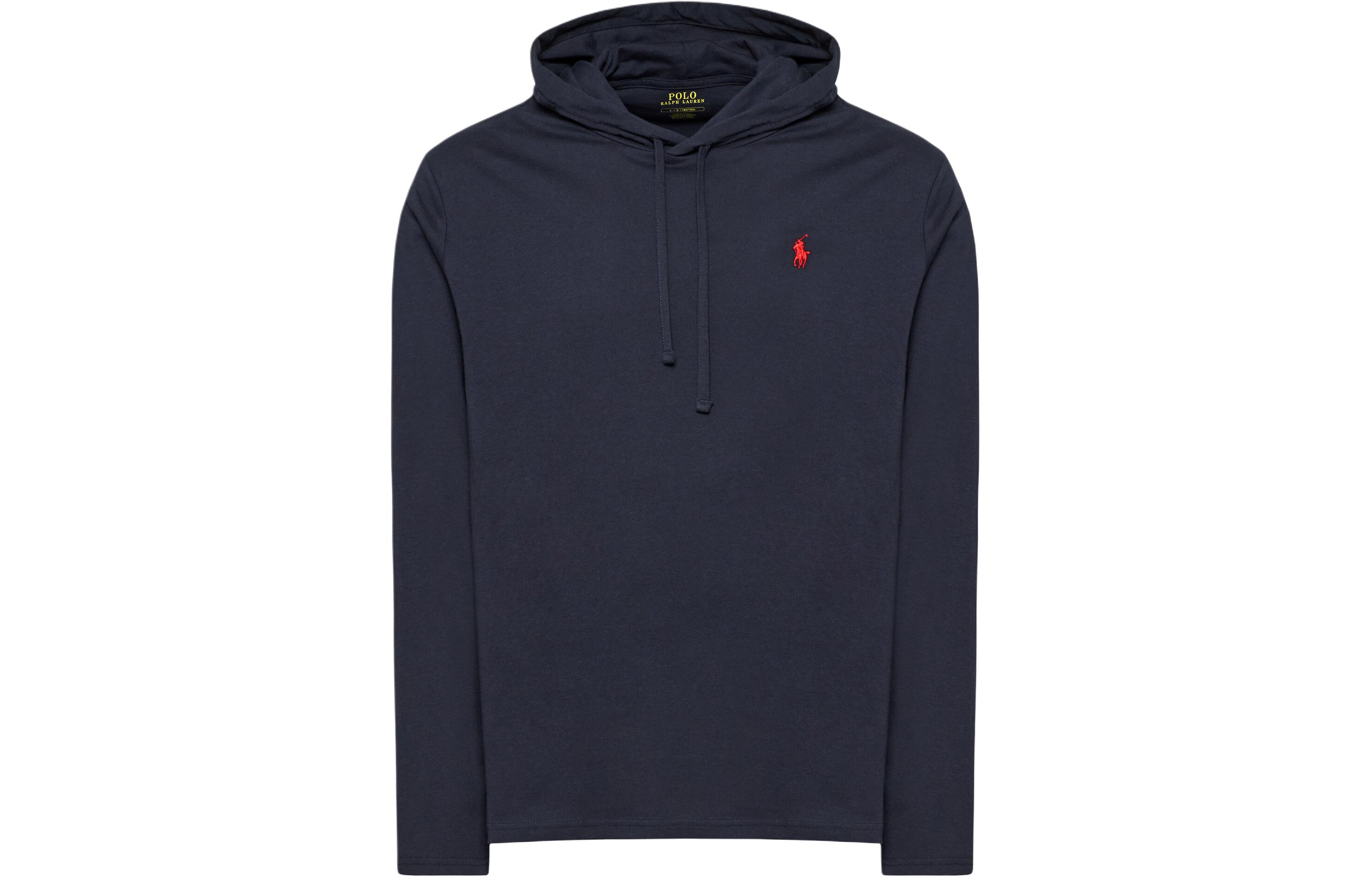 Order 폴로 랄프 로렌 FW23 네이비 블루 후드 풀오버 긴팔 스웨트셔츠 남성용 710847203-013