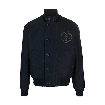 Polo Ralph Lauren FW23 Navy Blue Logo High Neck Long Sleeve Jacket 710908287-001