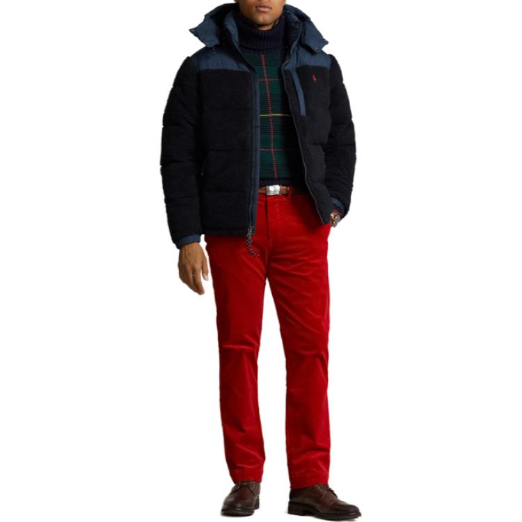 Lookbook Polo Ralph Lauren FW23 海軍藍徽章刺繡連帽羽絨外套 男款 MNPOOTW12820067-410