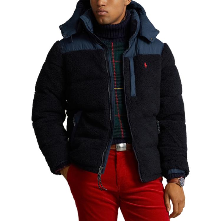 Purchase Polo Ralph Lauren FW23 海軍藍徽章刺繡連帽羽絨外套 男款 MNPOOTW12820067-410