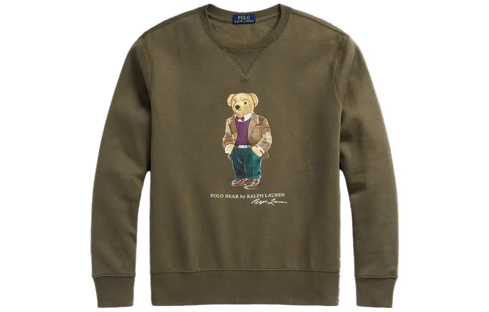 Polo Ralph Lauren FW23 Polo Bear Fleece Sweatshirt Brown  Round Neck. MNPOKNI16823-232 圖 2