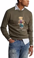 Shop Polo Ralph Lauren FW23 Polo Bear Fleece Sweatshirt Brown Round Neck. MNPOKNI16823-232