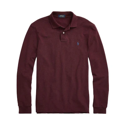 Polo Ralph Lauren FW23 Red Embroidered Logo Unisex Long Sleeve Polo Shirt. MNPOKNI16822560-600