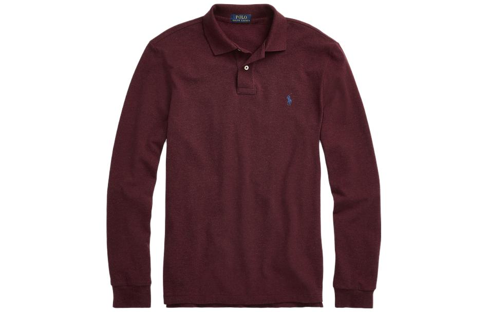 Polo Ralph Lauren FW23 Red Embroidered Logo Unisex Long Sleeve Polo Shirt. MNPOKNI16822560-600 圖 2