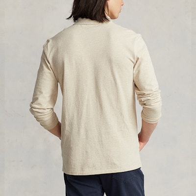 Polo Ralph Lauren FW23 修身刺繡馬標長袖POLO衫 男女同款 米色 MNPOKNI16822278-020 Purchase Polo Ralph Lauren FW23 修身刺繡馬標長袖POLO衫 男女同款 米色 MNPOKNI16822278-020