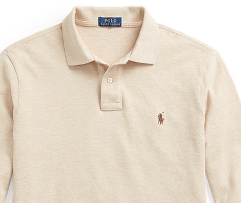 Polo Ralph Lauren FW23 修身刺繡馬標長袖POLO衫 男女同款 米色 MNPOKNI16822278-020 Details for Polo Ralph Lauren FW23 修身刺繡馬標長袖POLO衫 男女同款 米色 MNPOKNI16822278-020