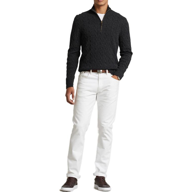 Polo Ralph Lauren FW23 Solid Cable Knit Casual Long Sleeve Sweater Grey Men’s MNPOSWE16821084-020 圖 3