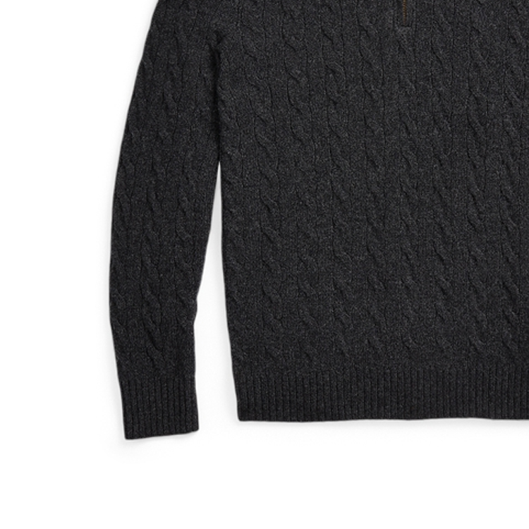 Polo Ralph Lauren FW23 Solid Cable Knit Casual Long Sleeve Sweater Grey Men’s MNPOSWE16821084-020 圖 7