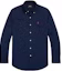 Buy Polo Ralph Lauren FW23 Camisa Azul Marino Bordada Logo Color Sólido. 710816538-001