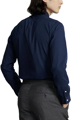 Polo Ralph Lauren FW23 Camisa Azul Marino Bordada Logo Color Sólido. 710816538-001 Shop Polo Ralph Lauren FW23 Camisa Azul Marino Bordada Logo Color Sólido. 710816538-001