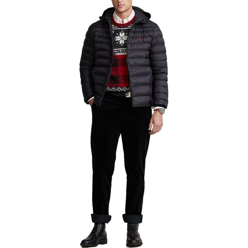 Purchase Polo Ralph Lauren FW23 刺繡標誌純棉連帽外套 黑色 男款 MNPOOTW16021128-001