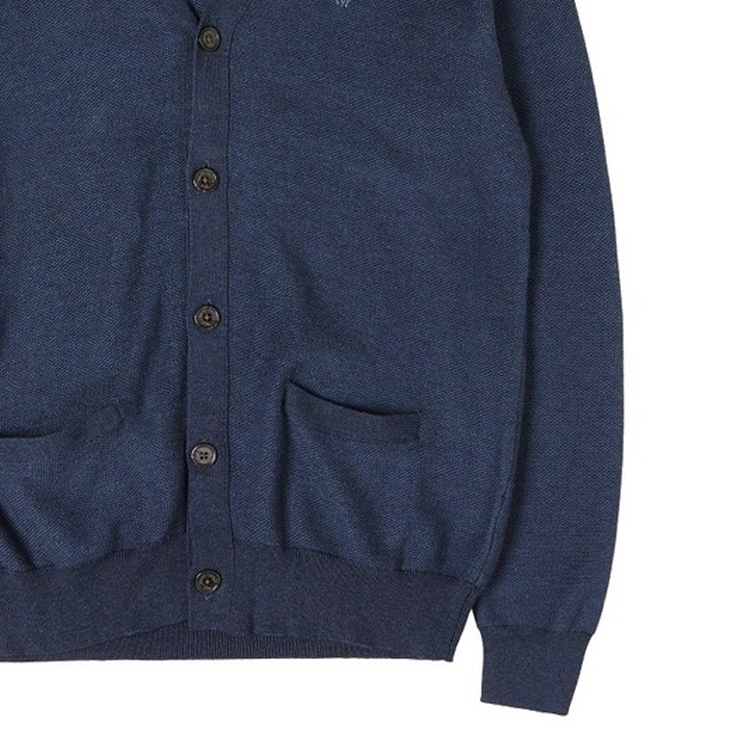 Details for ポロラルフローレン FW23 ロゴ刺繍入りニットカーディガン ブルー 710742869-003