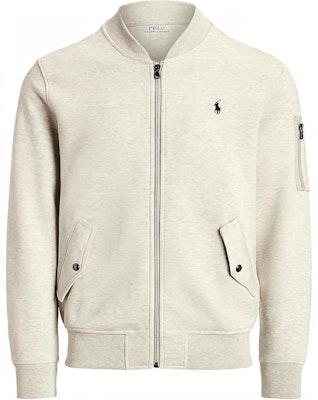 Polo Ralph Lauren FW23 刺繡Logo拉鍊棒球外套 男士 淺灰色 710881521-005 Order Polo Ralph Lauren FW23 刺繡Logo拉鍊棒球外套 男士 淺灰色 710881521-005