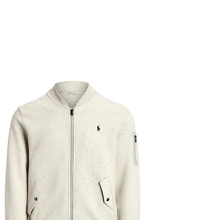 Details for Polo Ralph Lauren FW23 刺繡Logo拉鍊棒球外套 男士 淺灰色 710881521-005