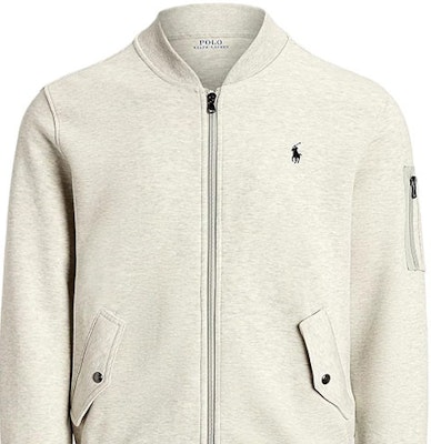 Polo Ralph Lauren FW23 刺繡Logo拉鍊棒球外套 男士 淺灰色 710881521-005 Details for Polo Ralph Lauren FW23 刺繡Logo拉鍊棒球外套 男士 淺灰色 710881521-005