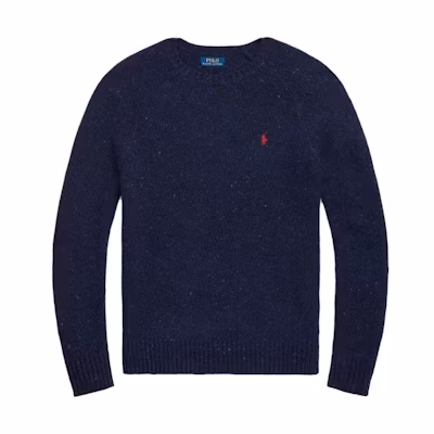 Polo Ralph Lauren FW23 Solid Logo Knit Sweater Navy Blue (). MNPOSWE16821643-410