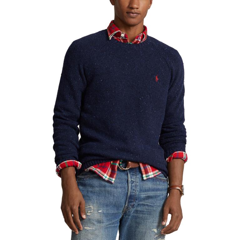 Polo Ralph Lauren FW23 Solid Logo Knit Sweater Navy Blue (). MNPOSWE16821643-410 圖 4