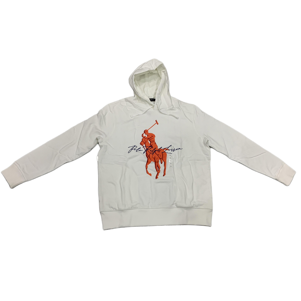 Polo Ralph Lauren FW23 White Logo Print Pullover Hoodie Long Sleeve 710871367-007 圖 2
