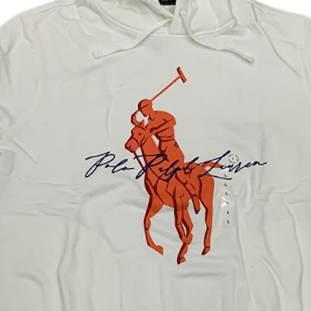 Polo Ralph Lauren FW23 White Logo Print Pullover Hoodie Long Sleeve 710871367-007 圖 4