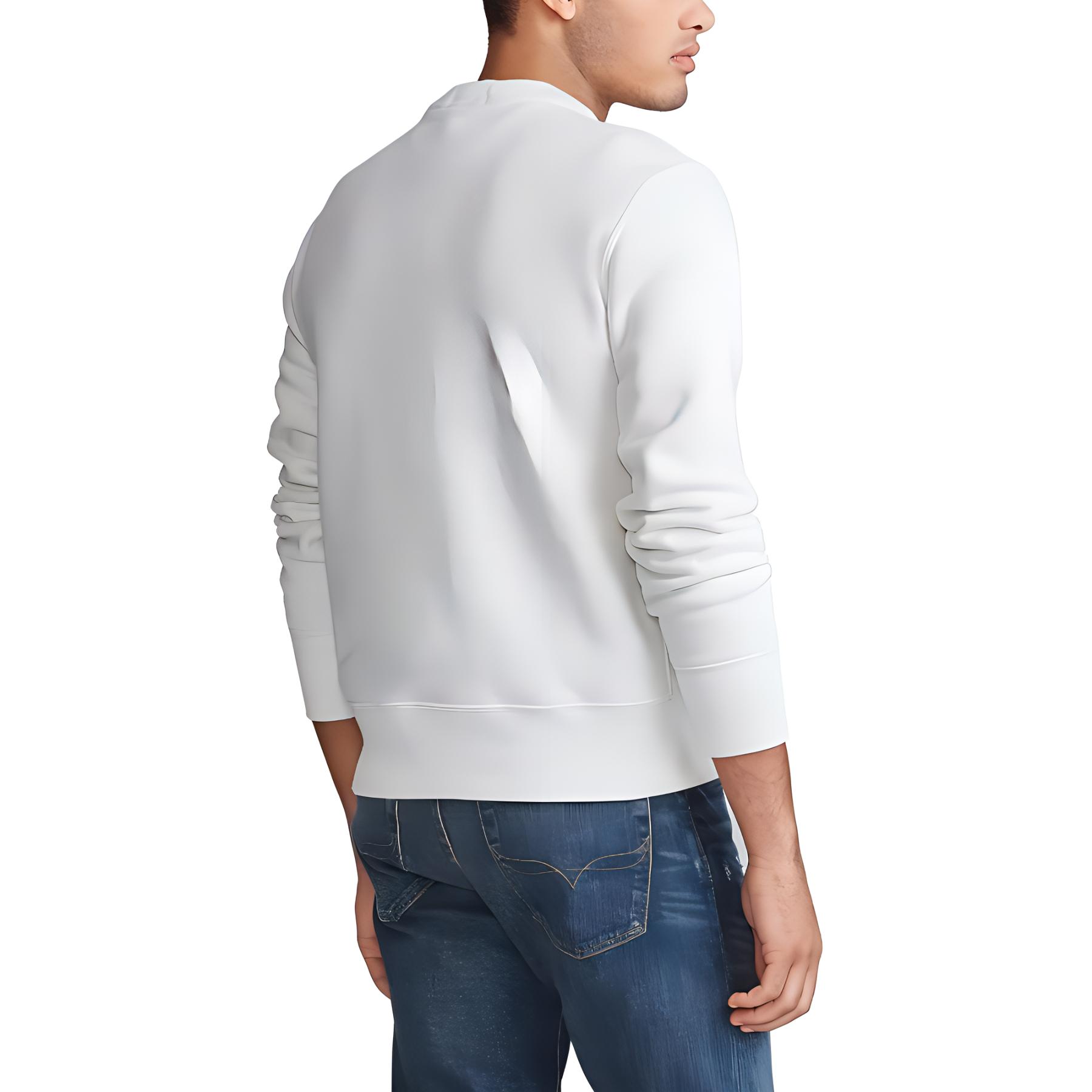 Polo Ralph Lauren FW23 White Rugby Bear Crewneck Fleece Sweatshirt MNPOKNI16820336-100 圖 4