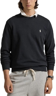 ポロ ラルフローレン FW24 ブラック クルーネックスウェットシャツ 刺繍ポニーロゴ MNPOKNI16823979-001 Shop ポロ ラルフローレン FW24 ブラック クルーネックスウェットシャツ 刺繍ポニーロゴ MNPOKNI16823979-001