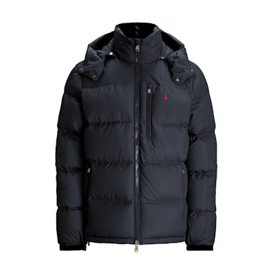 Polo Ralph Lauren FW24 Black Zip-Up Hooded Down Jacket 710940244-001