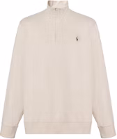 Order Polo Ralph Lauren FW24 Brown Logo Embroidered Half-Zip Pullover Sweatshirt. 710890534-032