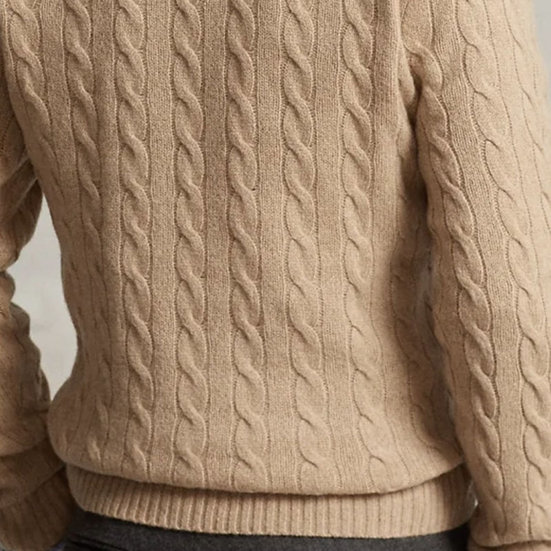Polo Ralph Lauren FW24  Cable Knit Sweater Camel Fashion & Comfort. MNPOSWE16821713 圖 6