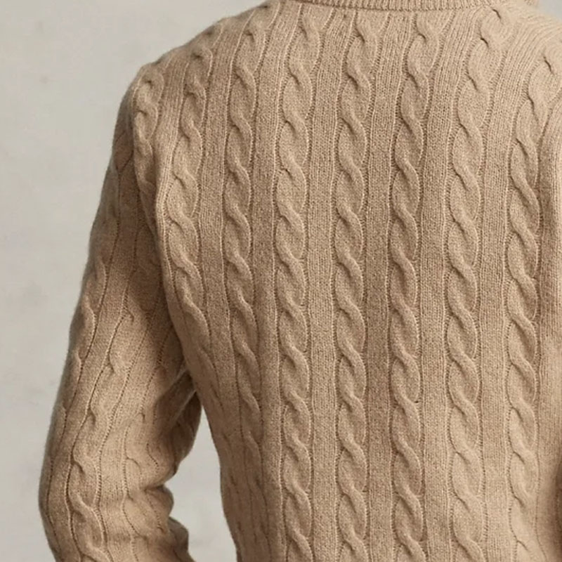 Polo Ralph Lauren FW24  Cable Knit Sweater Camel Fashion & Comfort. MNPOSWE16821713 圖 7