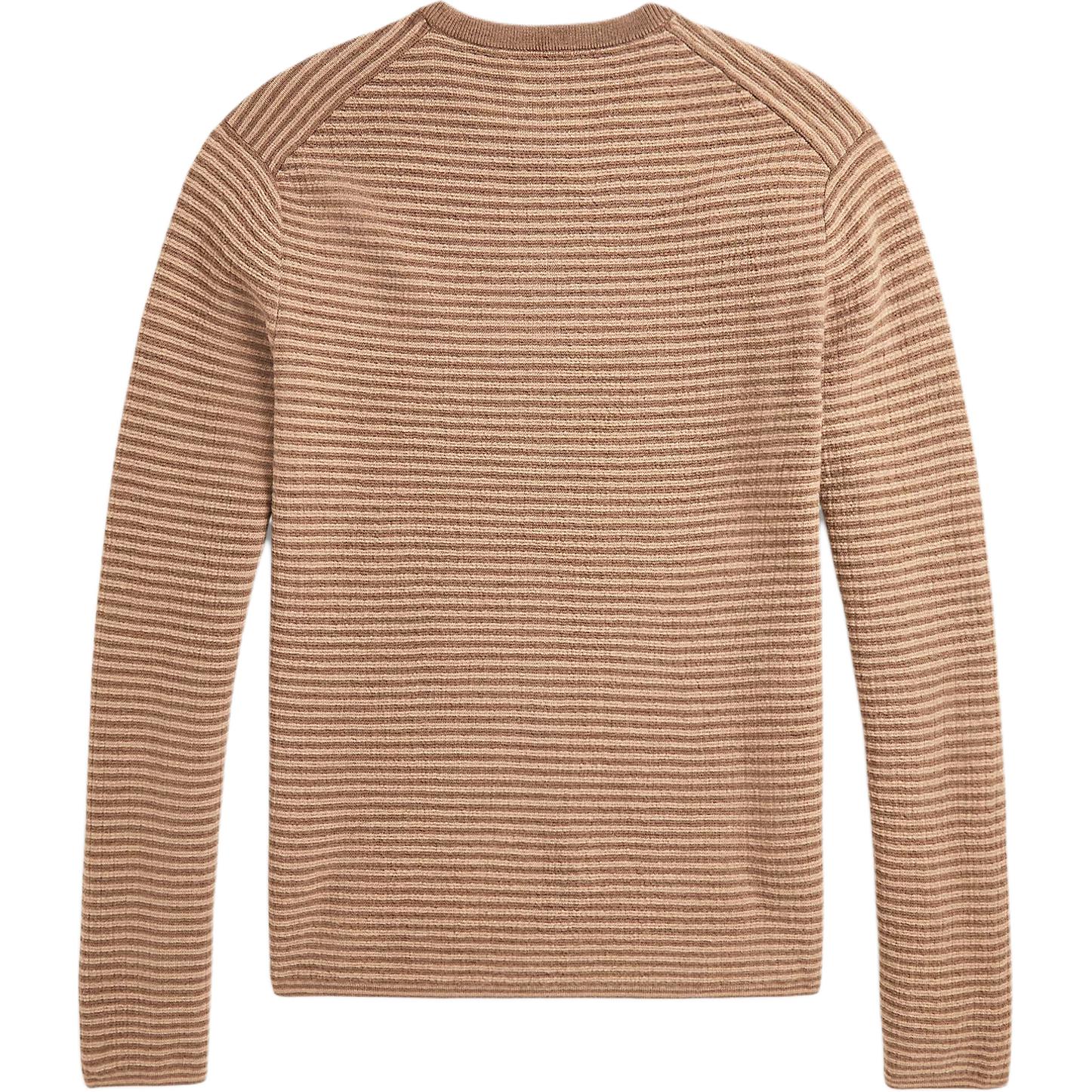 Polo Ralph Lauren FW24  Camel Striped Slim Fit Crewneck Sweater MNPOSWE16822012-260 圖 3