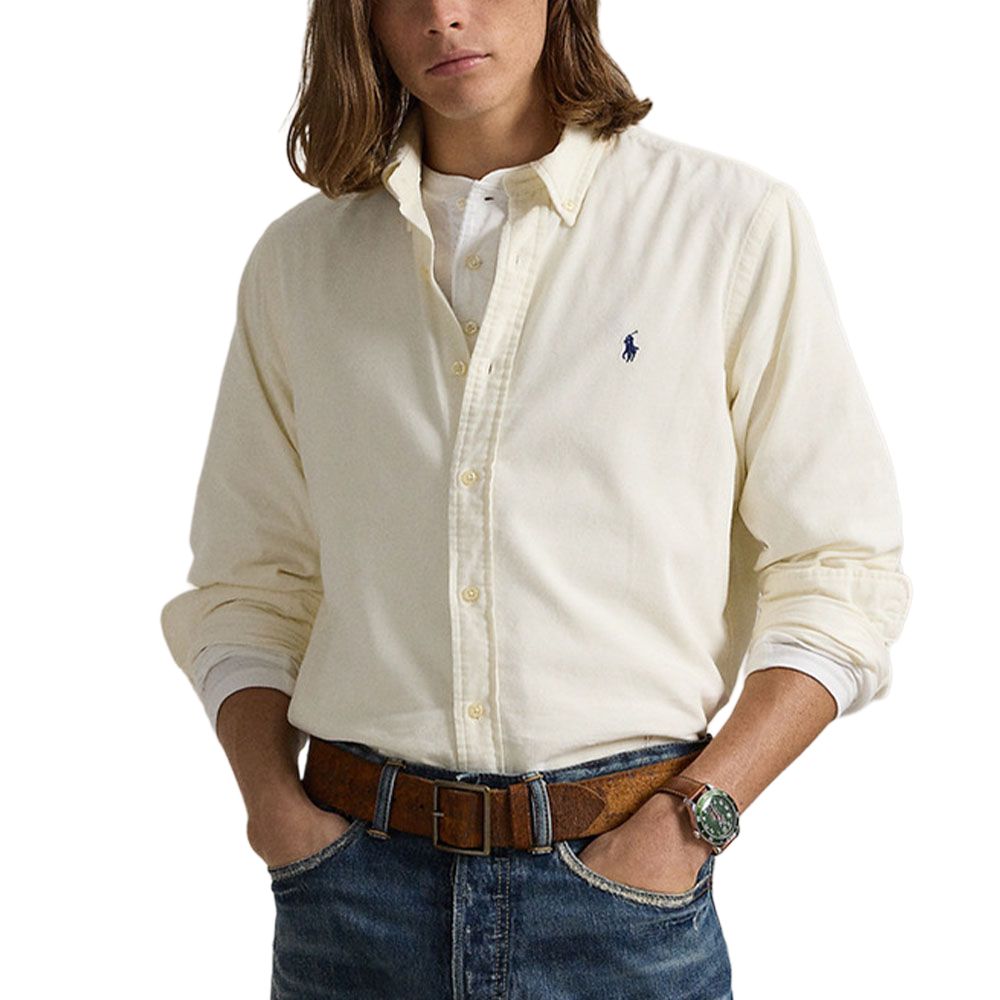Polo Ralph Lauren FW24  Classic Corduroy Shirt Cream Color MNPOWOV16823108 圖 4