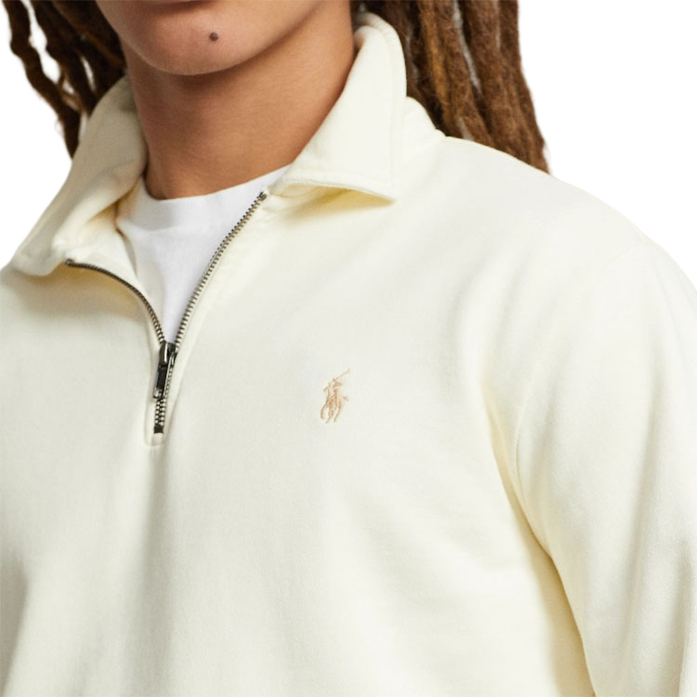 Polo Ralph Lauren FW24  Cream Half-Zip Pullover with Pony Logo Embroidery. MNPOKNI16823633-101 圖 6