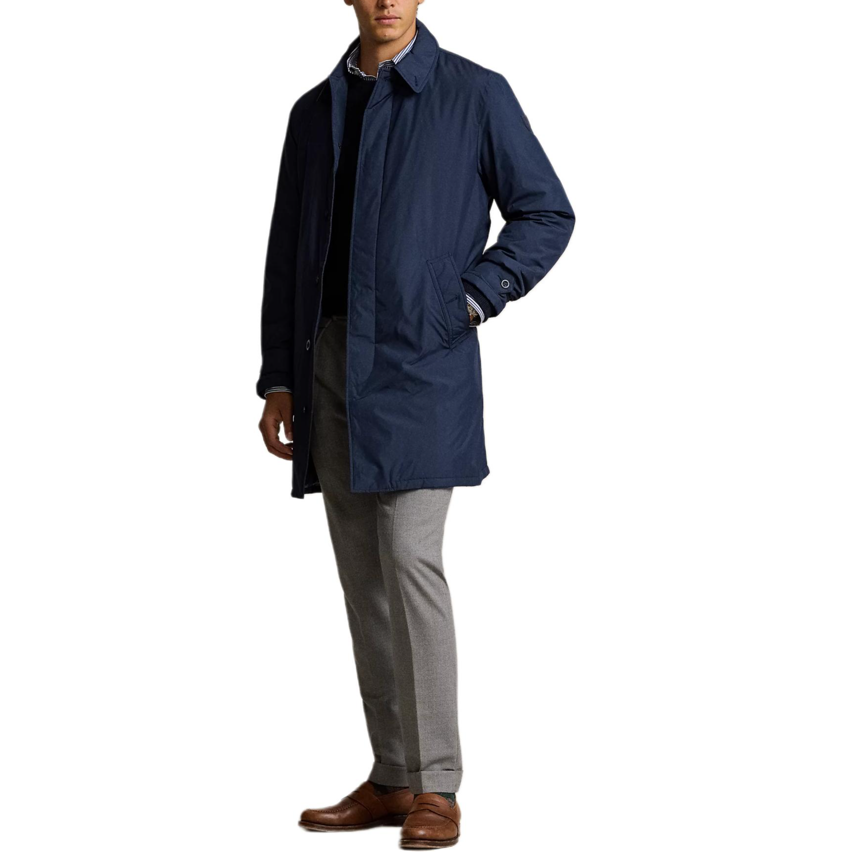 Polo Ralph Lauren FW24  Dark Blue Thick Long-Sleeve Jacket with Pony Logo. MNPOOTW12820093-410 圖 3