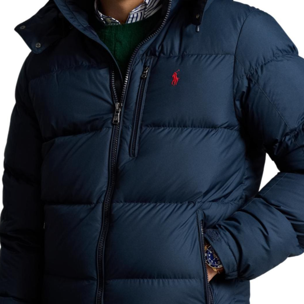 Details for 폴로 랄프로렌 FW24 자수 지퍼 후드 다운 자켓 네이비 블루 710940237-002