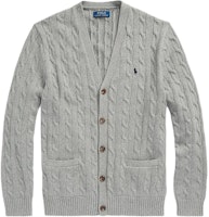 Polo Ralph Lauren FW24 Gray V-Neck Cardigan with Pony Logo Embroidery. MNPOSWE16821739-020 Polo Ralph Lauren FW24 Gray V-Neck Cardigan with Pony Logo Embroidery. MNPOSWE16821739-020