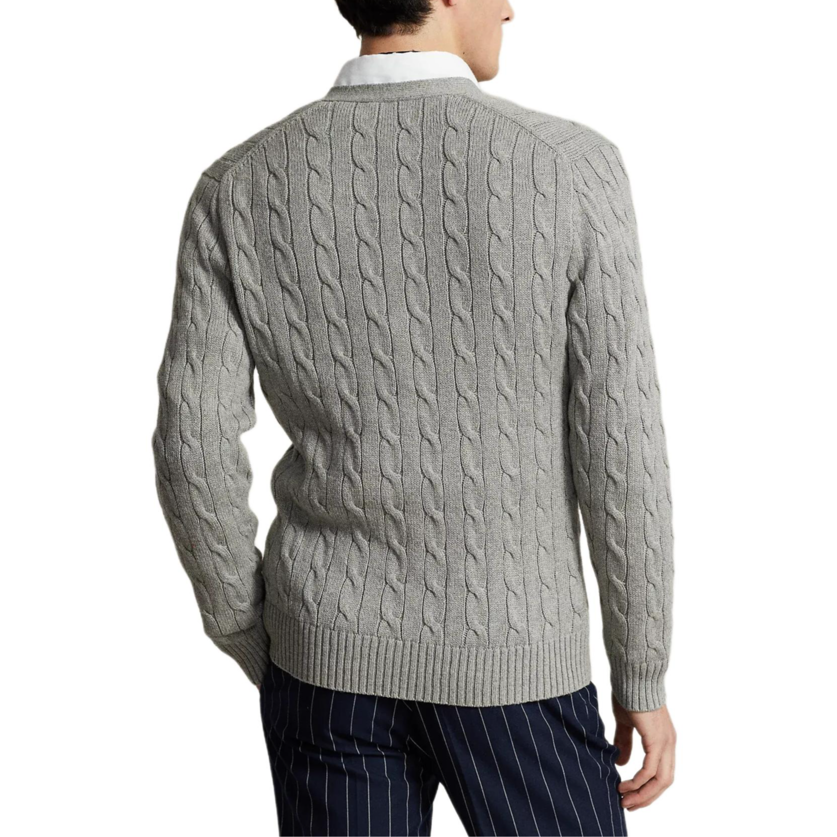 Purchase 폴로 랄프로렌 FW24 회색 브이넥 가디건 포니 로고 자수. MNPOSWE16821739-020