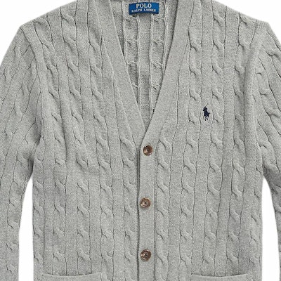 폴로 랄프로렌 FW24 회색 브이넥 가디건 포니 로고 자수. MNPOSWE16821739-020 Sizing 폴로 랄프로렌 FW24 회색 브이넥 가디건 포니 로고 자수. MNPOSWE16821739-020