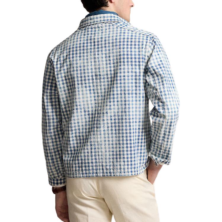 Polo Ralph Lauren FW24  Indigo Plaid Long Sleeve Button-Up Shirt. MNPOWOV16823644-999 圖 4