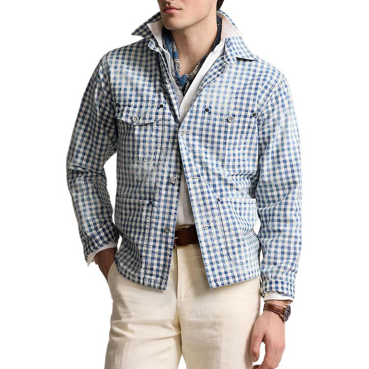 Polo Ralph Lauren FW24  Indigo Plaid Long Sleeve Button-Up Shirt. MNPOWOV16823644-999 圖 5