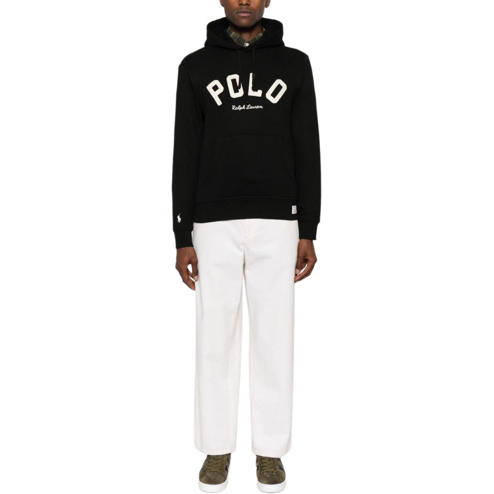 Polo Ralph Lauren FW24  Slim Fit Hoodie with Logo Graphic Print - Black 710952040-002 圖 3